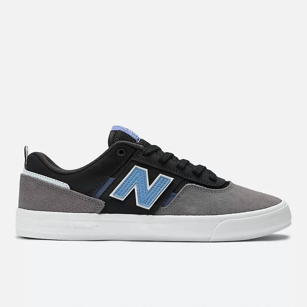 New Balance Gray Black Blue Low-Top Skate Sneakers